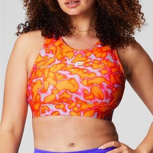 💛Fabletics Women’s Trinity Pink/Orange High Impact Sports Bra Sz S